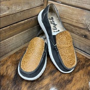 Gypsy Jazz Tooled Top Slip on Sneakers ~ NWT